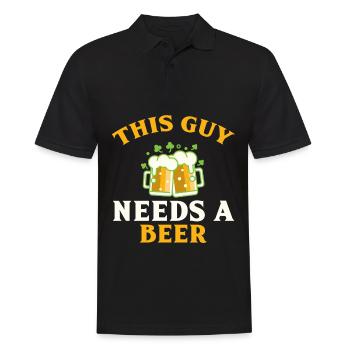 Bière, Bière, Bière - Polo Homme - noir - Devant - Kai (181cm)
