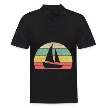 Segel in die Freiheit - Männer Poloshirt - Schwarz - Vorne - Kai (181cm)
