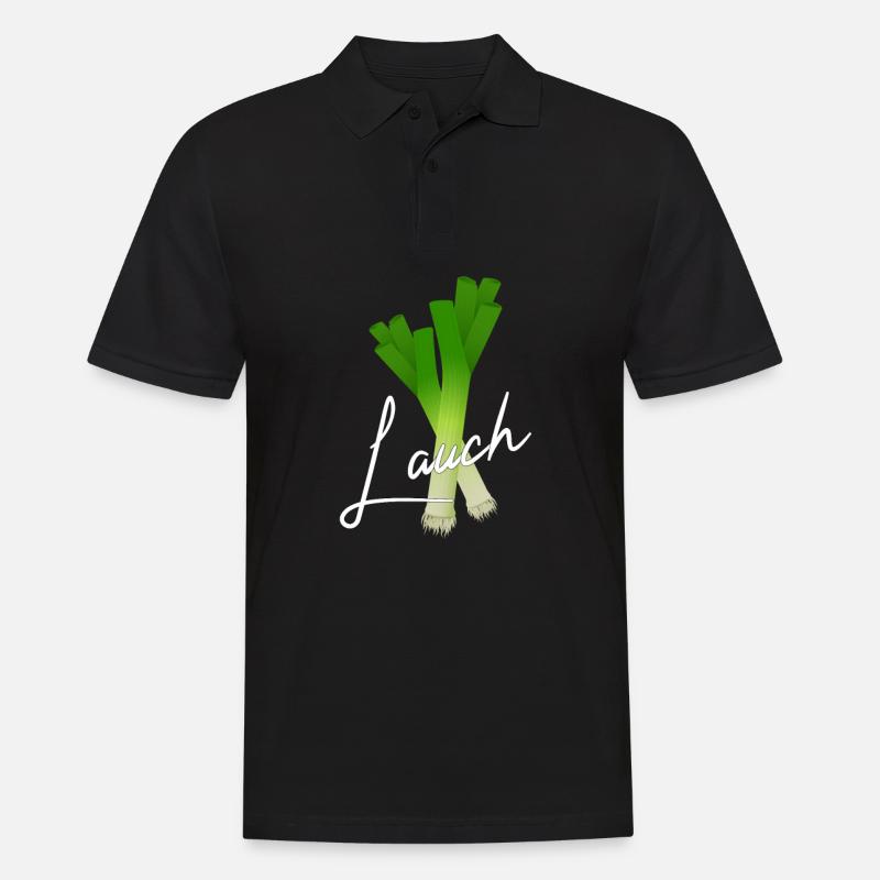 Lauch - Männer Poloshirt - Schwarz