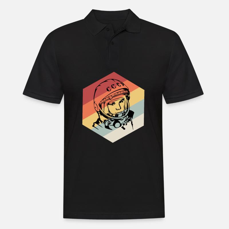 Space Astronaut - Männer Poloshirt - Schwarz