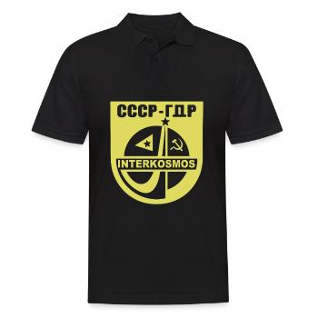 Weltraum Interkosmos - Männer Poloshirt - Schwarz - Vorne - Kai (181cm)