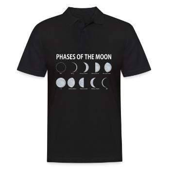 Mondphasen - Männer Poloshirt - Schwarz - Vorne - Kai (181cm)