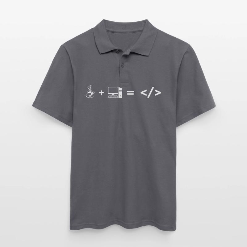 Coffee + computer = coding Men's Polo Shirt