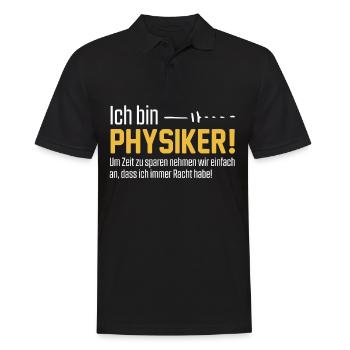 Ich bin Physiker und habe immer Recht - Männer Poloshirt - Schwarz - Vorne - Kai (181cm)
