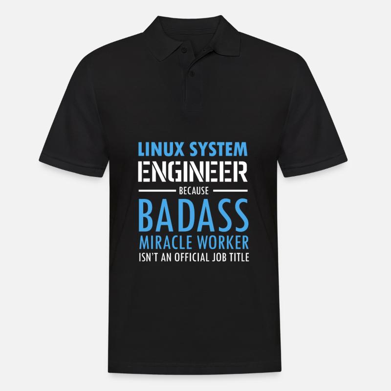 Geek Linux Spruch IT Nerd Informatiker - Männer Poloshirt - Schwarz