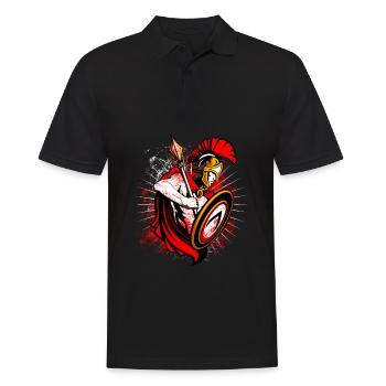 Sparta No Fear Spartan Fitness Krieger - Männer Poloshirt - Schwarz - Vorne - Kai (181cm)