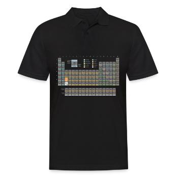 Periodic table chemist nerd chemistry geek - Men's Polo Shirt - black - Front - Kai (181cm)
