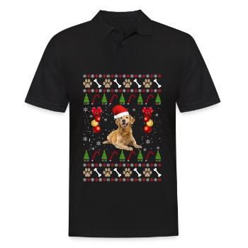 Idée cadeau de chandail de chien de Noël laid - Polo Homme - noir - Devant - Kai (181cm)