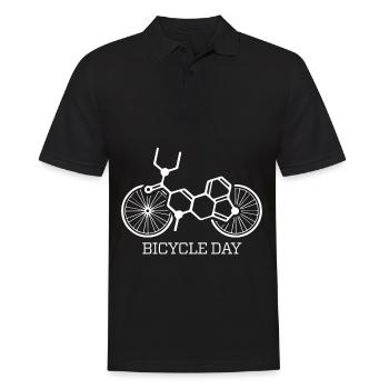 GOA Hofmann Bicycle Day Zauberwald 1943 - Männer Poloshirt - Schwarz - Vorne - Kai (181cm)