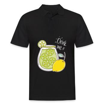 Limonade Citron Boisson Rafraîchissement estivale - Polo Homme - noir - Devant - Kai (181cm)