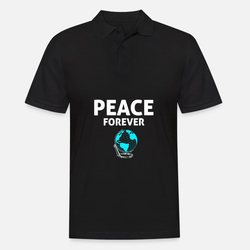 Pace per sempre pace nel mondo Pace e amore - Polo da uomo - nero