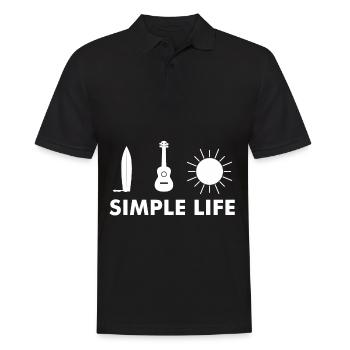 Concert d'instruments de musique de la vie d'un musicien de Ukulele - Polo Homme - noir - Devant - Kai (181cm)