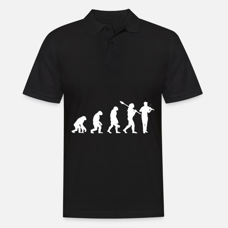 Bratsche Evolution Instrumente Konzert - Männer Poloshirt - Schwarz