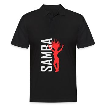 Danseur de samba Danse de salle de classe de samba - Polo Homme - noir - Devant - Kai (181cm)