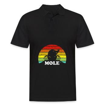Mole Retro Animal Lover Animal Welfare - Men's Polo Shirt - black - Front - Kai (181cm)