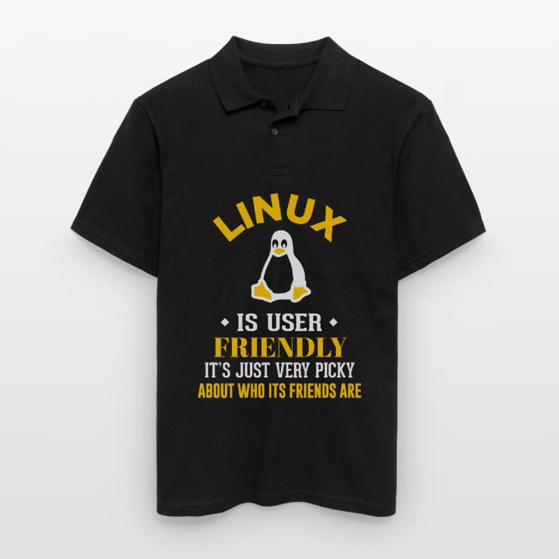 Linux Geek Coding Programmeur Nerd Polo Homme