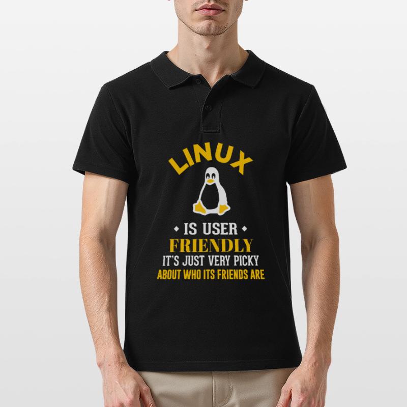 Linux Geek Coding Programmeur Nerd Polo Homme