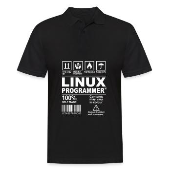 Geek Linux Programmierer lustige Definition - Männer Poloshirt - Schwarz - Vorne - Kai (181cm)