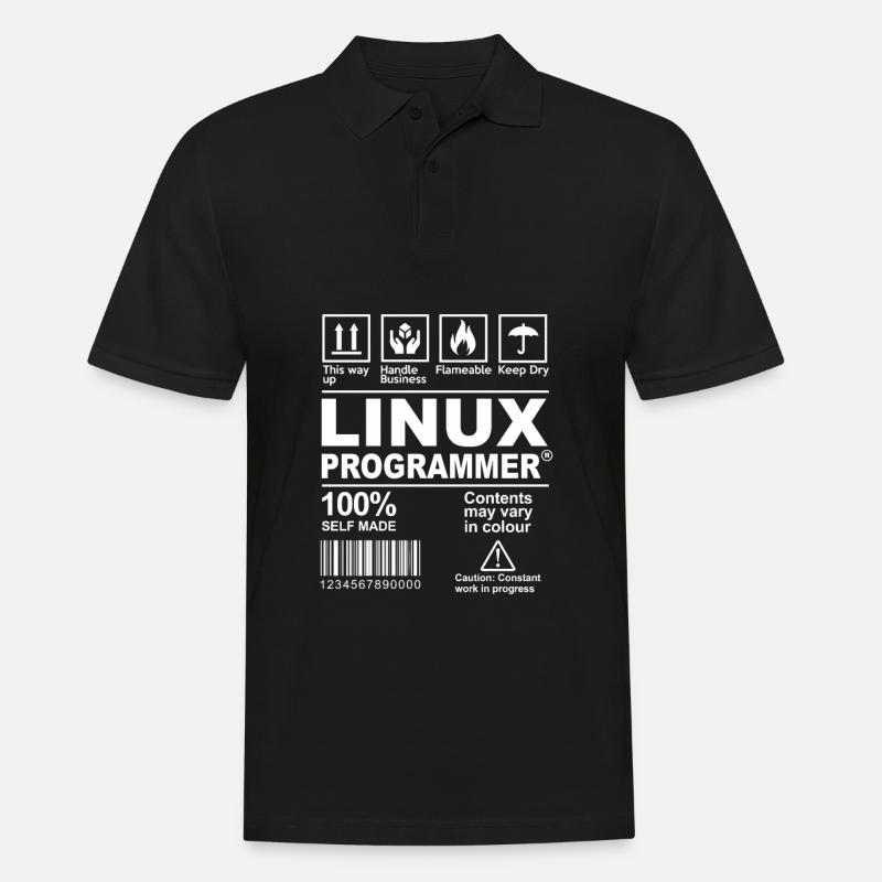 Geek Linux Programador definición divertida - Polo hombre - negro