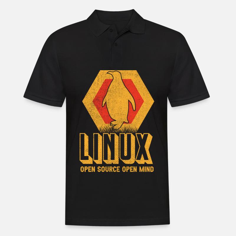 Linux Geek Penguin Nerd Computer Scientist - Men's Polo Shirt - black