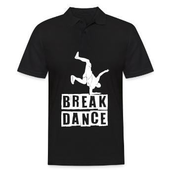 Breakdance dancing dancer BBoy - Men's Polo Shirt - black - Front - Kai (181cm)