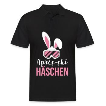 Après-Ski Häschen Ski Alpen Winterurlaub - Männer Poloshirt - Schwarz - Vorne - Kai (181cm)