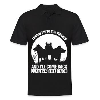Wolf Pack Rudel Wildhund Wildtiere - Männer Poloshirt - Schwarz - Vorne - Kai (181cm)