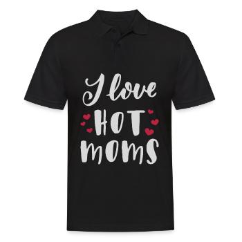 Ich liebe heiße Mütter - Männer Poloshirt - Schwarz - Vorne - Kai (181cm)