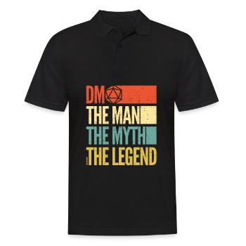 Donjons Dragons - DM der Mann, den der Mythos - Männer Poloshirt - Schwarz - Vorne - Kai (181cm)