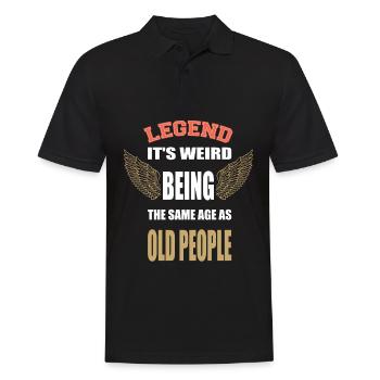 It's Weird Being The Same Age As Old People Funny - Männer Poloshirt - Schwarz - Vorne - Kai (181cm)
