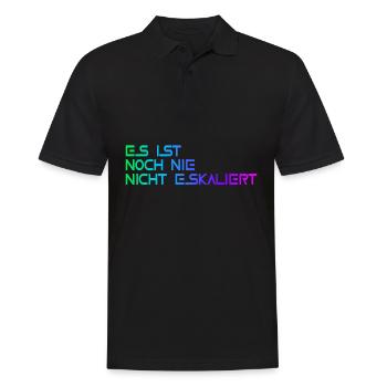 Es ist noch nie nicht eskalier - Männer Poloshirt - Schwarz - Vorne - Kai (181cm)