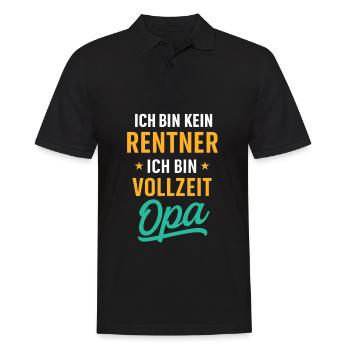 Vollzeit Opa - Männer Poloshirt - Schwarz - Vorne - Kai (181cm)