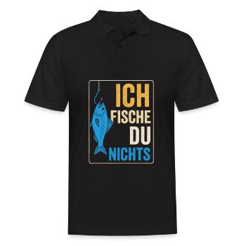 I fish – you don't fish - Men's Polo Shirt - black - Front - Kai (181cm)