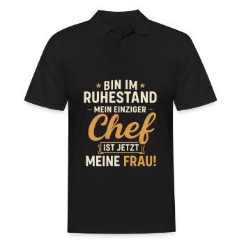 Ruhestand Chef Meine Frau - Männer Poloshirt - Schwarz - Vorne - Kai (181cm)