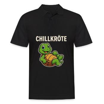 Chill Toad Turtle - Funny Turtle - Men's Polo Shirt - black - Front - Kai (181cm)