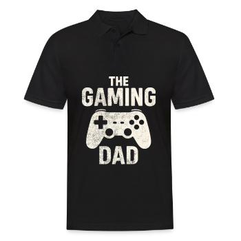 The Gaming Dad Retro Controller - Männer Poloshirt - Schwarz - Vorne - Kai (181cm)