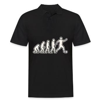 Evolution to become a football player - Men's Polo Shirt - black - Front - Kai (181cm)