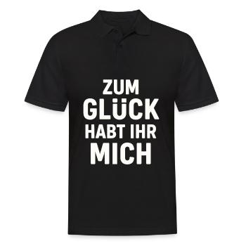 Luckily you have me - Men's Polo Shirt - black - Front - Kai (181cm)