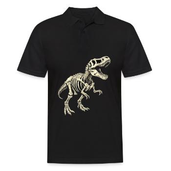 T-Rex Skeleton – Dinosaur Fossil Design - Men's Polo Shirt - black - Front - Kai (181cm)
