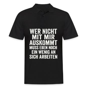 Si tu ne peux pas t’entendre avec moi – Déclaration effrontée - Polo Homme - noir - Devant - Kai (181cm)