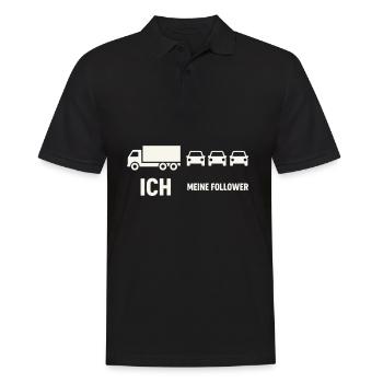Moi et mes abonnés – Truck Trucker Design - Polo Homme - noir - Devant - Kai (181cm)