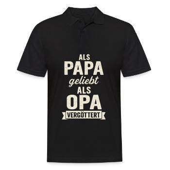 Dad loved, grandpa idolized – saying - Men's Polo Shirt - black - Front - Kai (181cm)