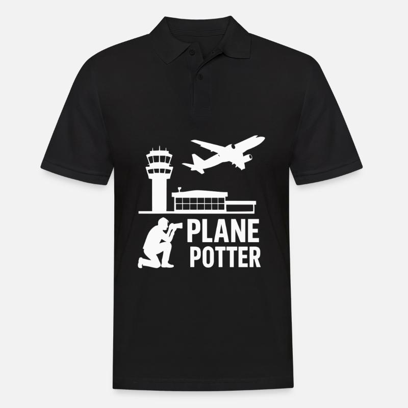 Avion – Conception d’observateurs d’aéronefs - Polo Homme - noir