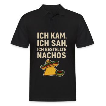 Je suis venu, j’ai vu, j’ai commandé une chemise Nachos - Polo Homme - noir - Devant - Kai (181cm)