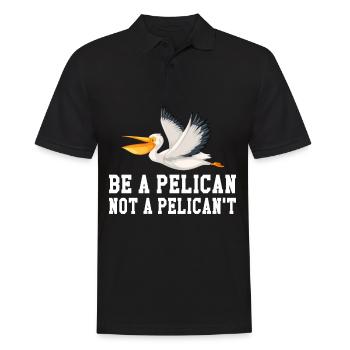 Pelican Pelicans Birds Waterfowl - Men's Polo Shirt - black - Front - Kai (181cm)