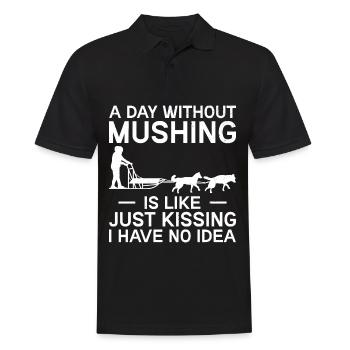 Alaska Mushing Dog Mushers Huskies - Polo Homme - noir - Devant - Kai (181cm)