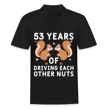 50e mariage 50 ans mariés se marier - Polo Homme - noir - Devant - Kai (181cm)