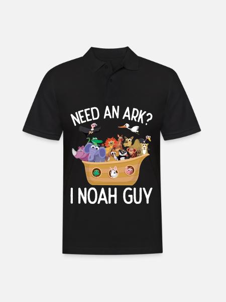 Need a Noah's Ark Guy Funny Archa Noah - Men's Polo Shirt - black
