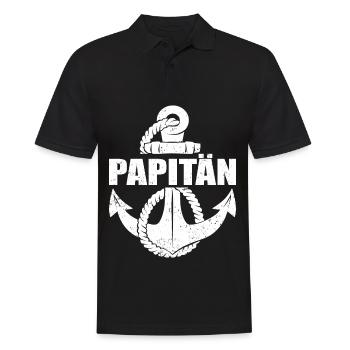 Kapitän Bootsschein Segeln Boot - Männer Poloshirt - Schwarz - Vorne - Kai (181cm)