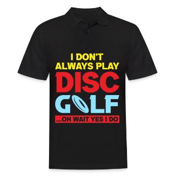 Disc Golf Frisbee Golf pour hommes et femmes - Polo Homme - noir - Devant - Kai (181cm)